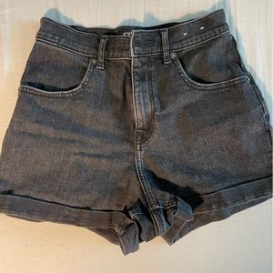 Express Black/Gray Jean Shorts - Size 4